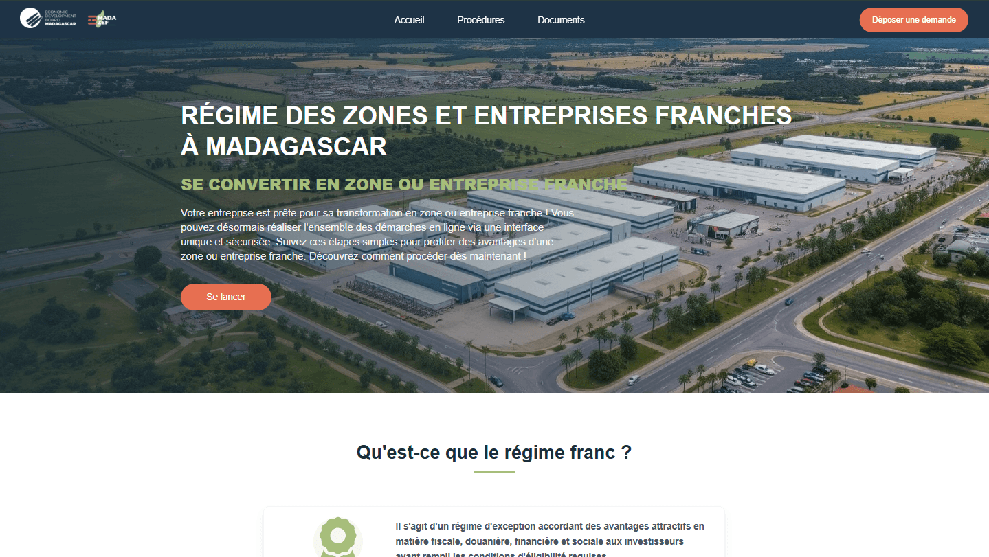 Capture d'écran du site MadaZEF
